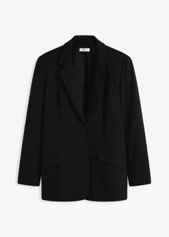 bonprix bonprix Americana larga de punto de algodón Negro Clearance