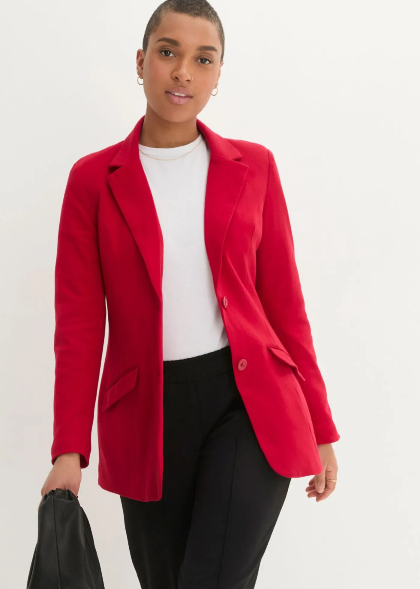 bonprix bonprix Americana larga de punto de algodón rojo cayena Clearance