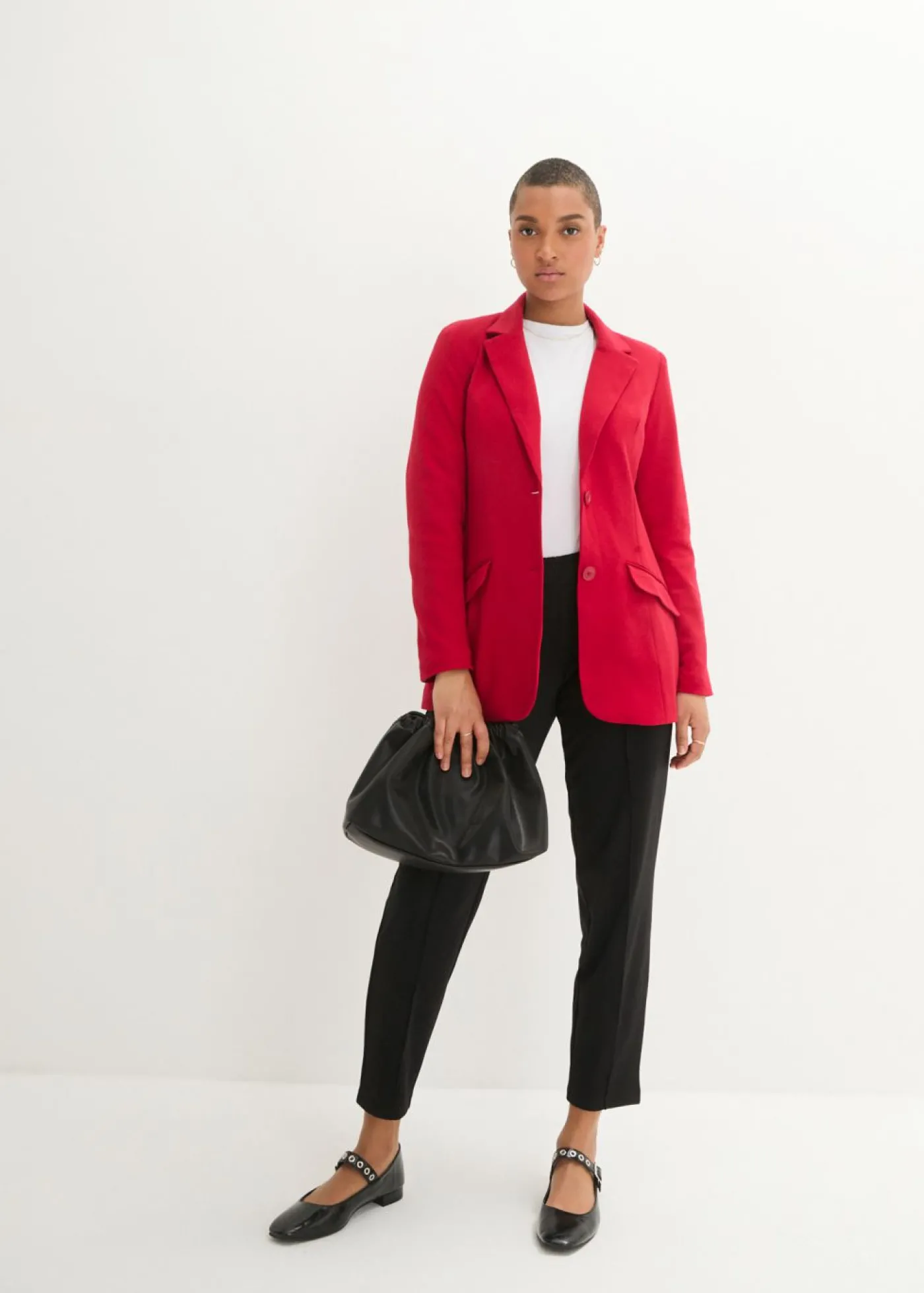 bonprix bonprix Americana larga de punto de algodón rojo cayena Clearance