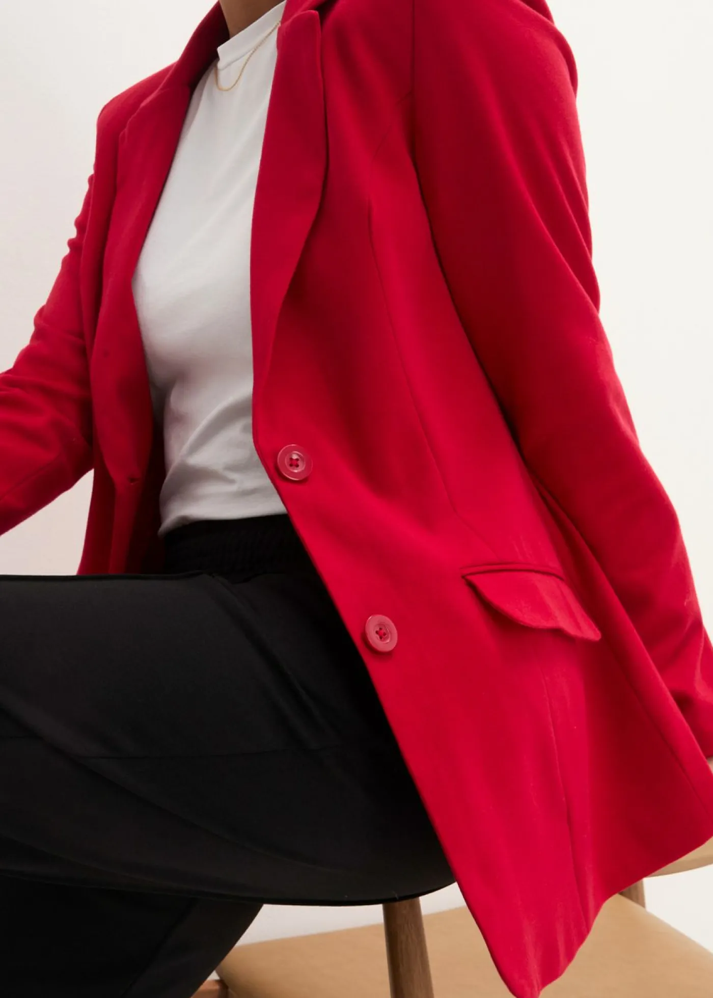 bonprix bonprix Americana larga de punto de algodón rojo cayena Clearance