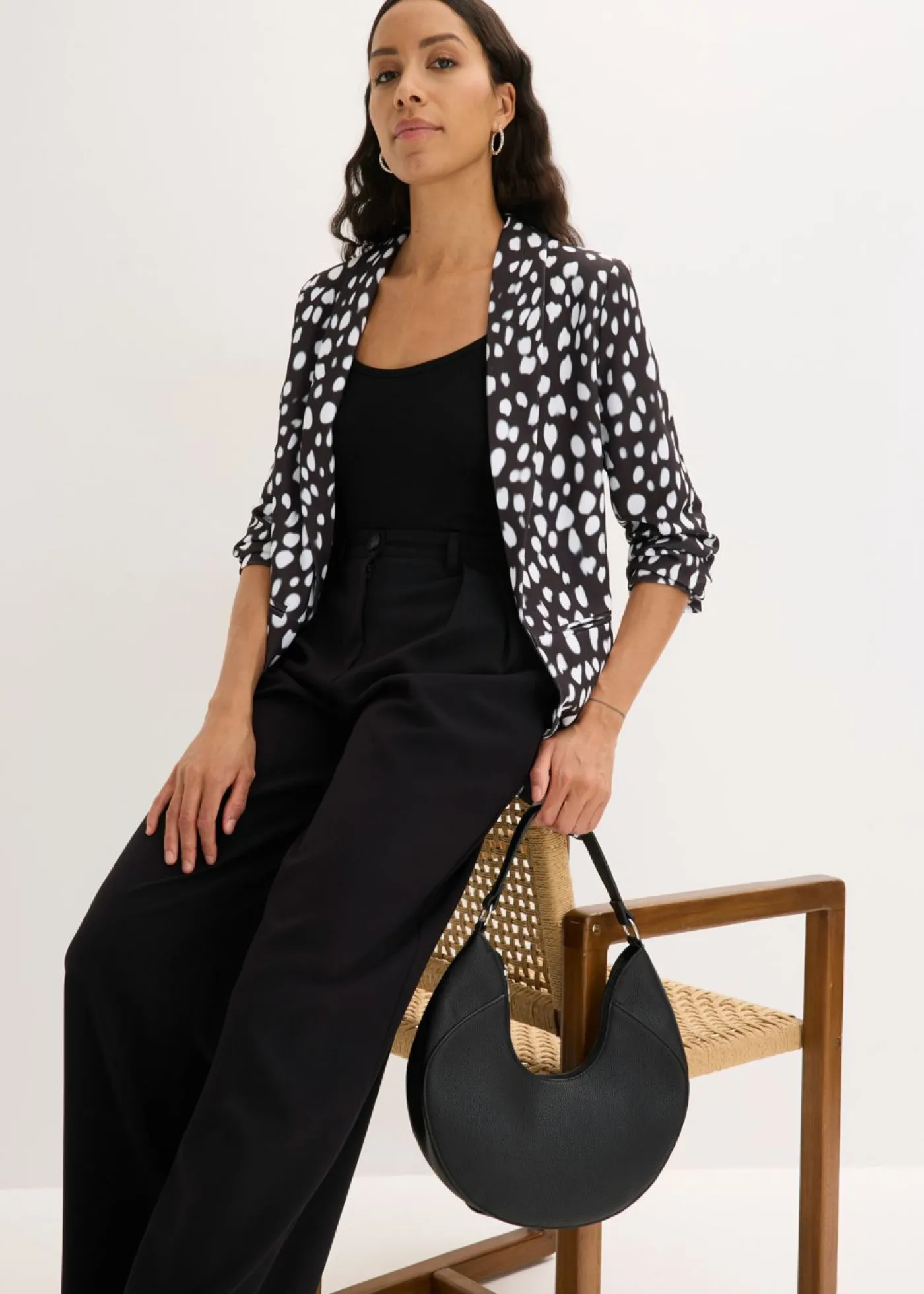 bonprix bonprix Americana larga estampada Negro Best