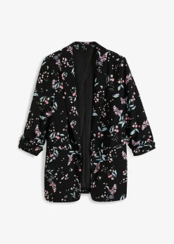 bonprix bonprix Americana larga estampada Negro con flores Discount