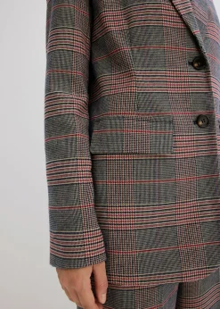 bonprix bonprix Americana oversize marrón-beige a cuadros Sale