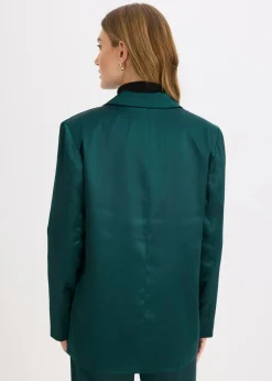 bonprix bonprix Americana oversize de satén Verde intenso