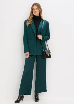 bonprix bonprix Americana oversize de satén Verde intenso