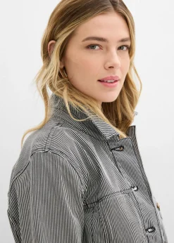 bonprix bonprix Anorak negro con rayas Discount