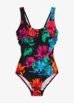 bonprix bonprix Bañador Negro de flores Hot