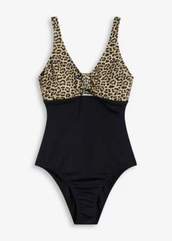 bonprix bonprix Bañador estampado leo gris oscuro Discount