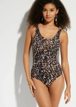 bonprix bonprix Bañador estampado leo negro Online