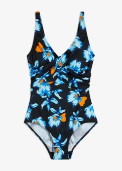 bonprix bonprix Bañador con diseño cruzado Negro Clearance
