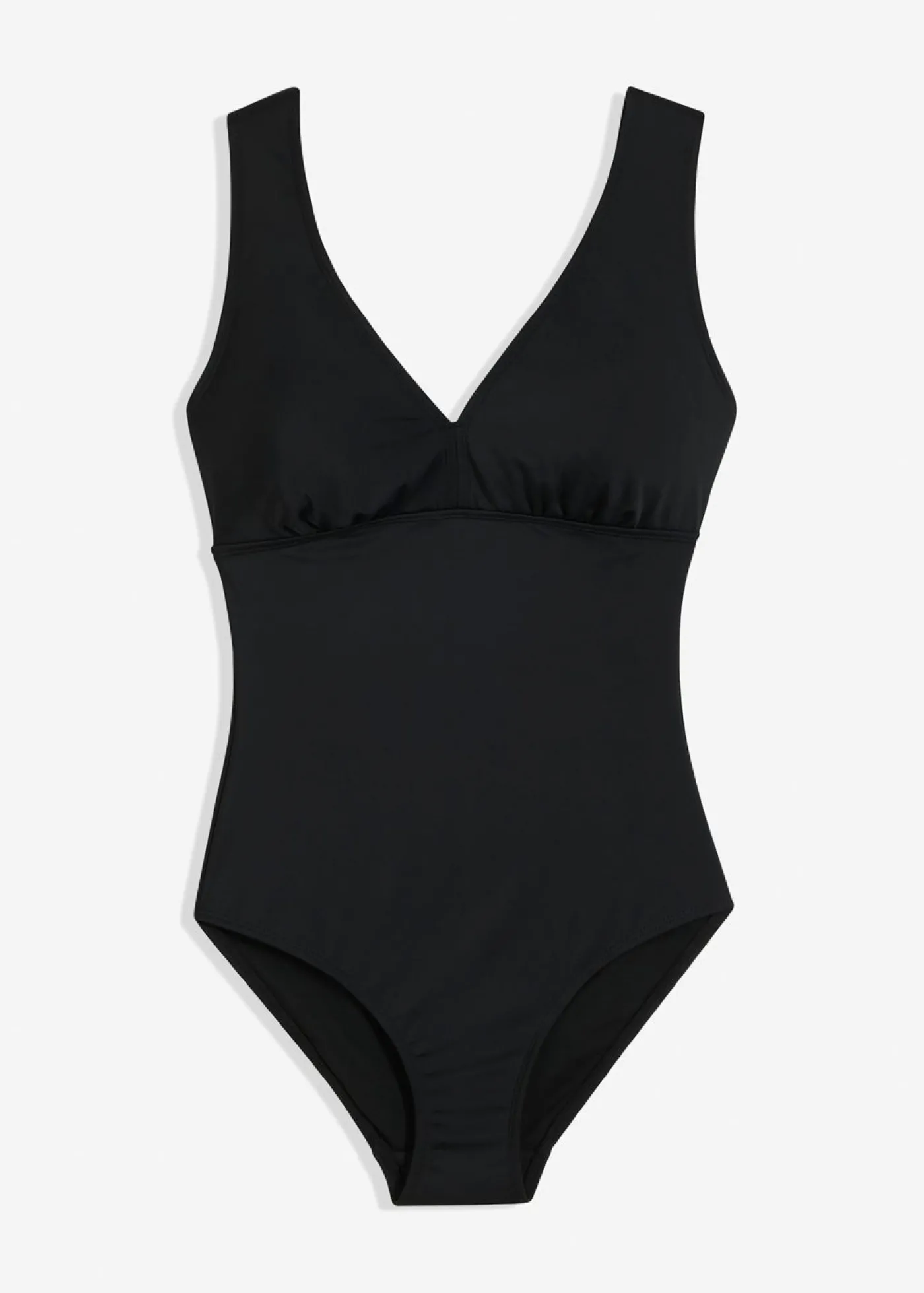 bonprix bonprix Bañador con efecto moldeador medio y escote en V Negro Discount