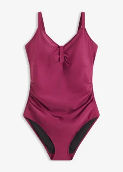 bonprix bonprix Bañador con efecto moldeador medio y fruncido Baya Online