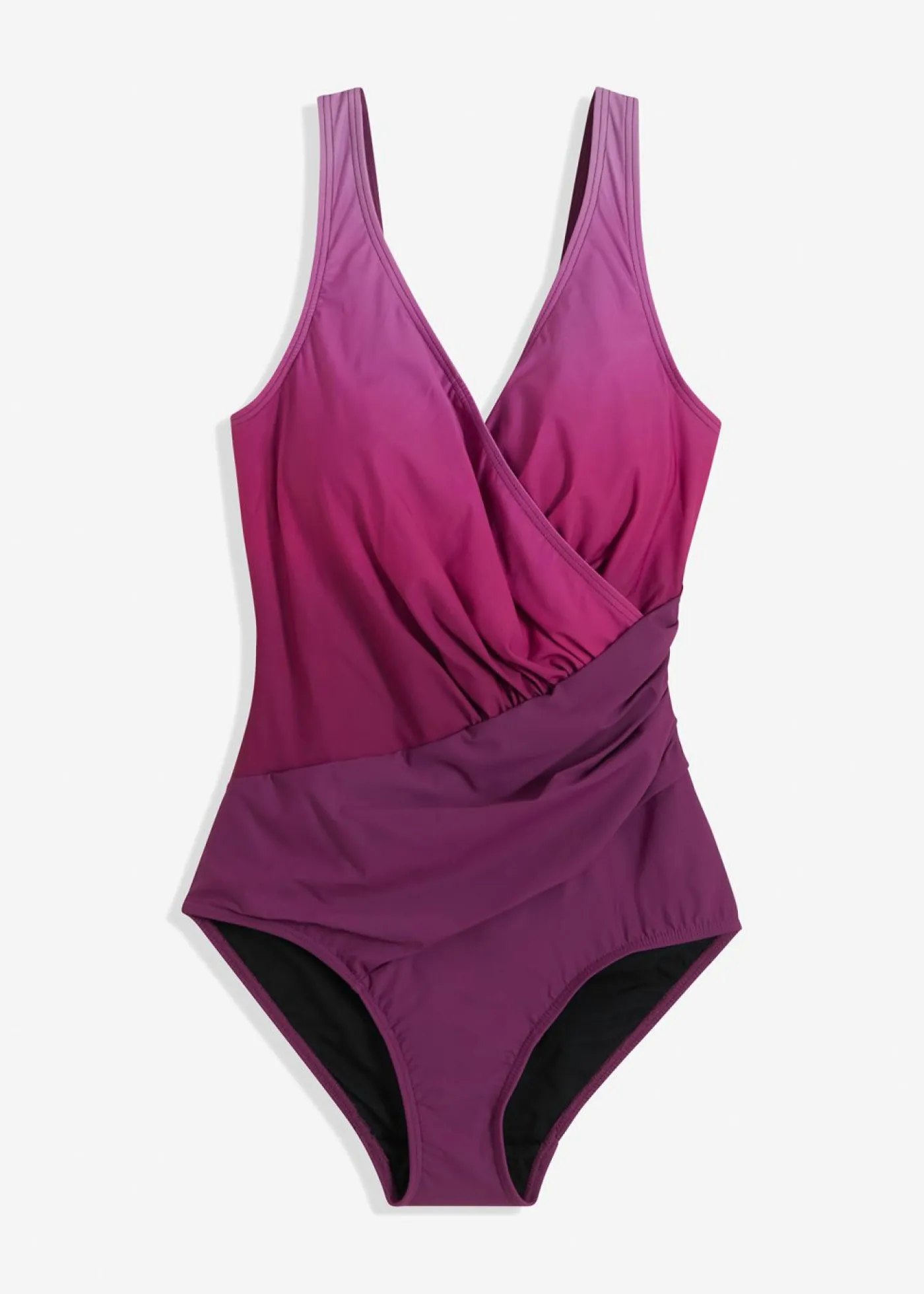 bonprix bonprix Bañador con efecto moldeador medio y efecto cruzado fucsia Sale