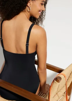 bonprix bonprix Bañador con escote cuadrado Negro New