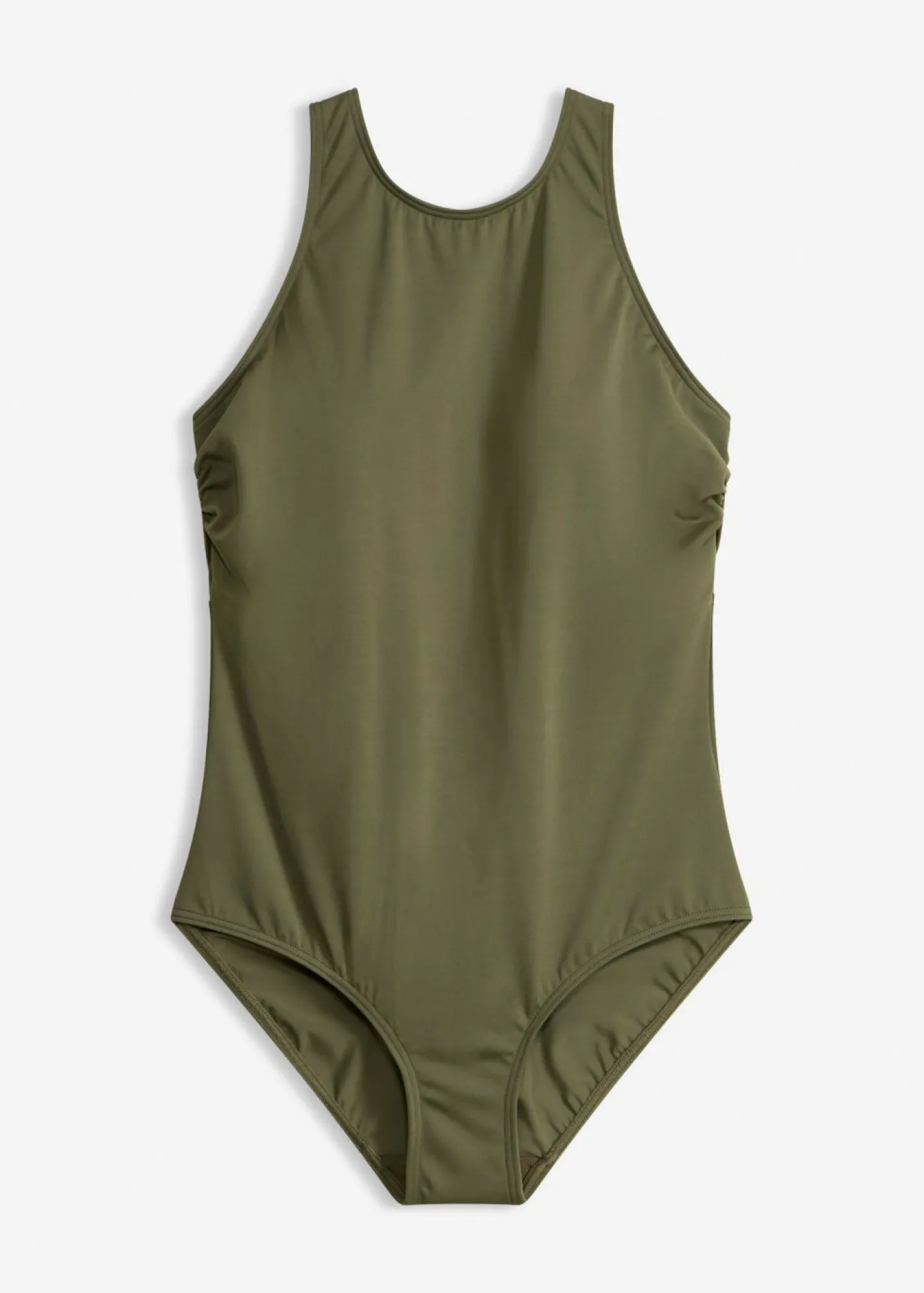 bonprix bonprix Bañador con escote pronunciado en la espalda Verde oliva oscuro Clearance