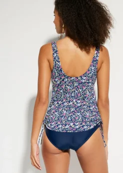bonprix bonprix Bañador con fruncidos laterales Azul marino de flore Hot