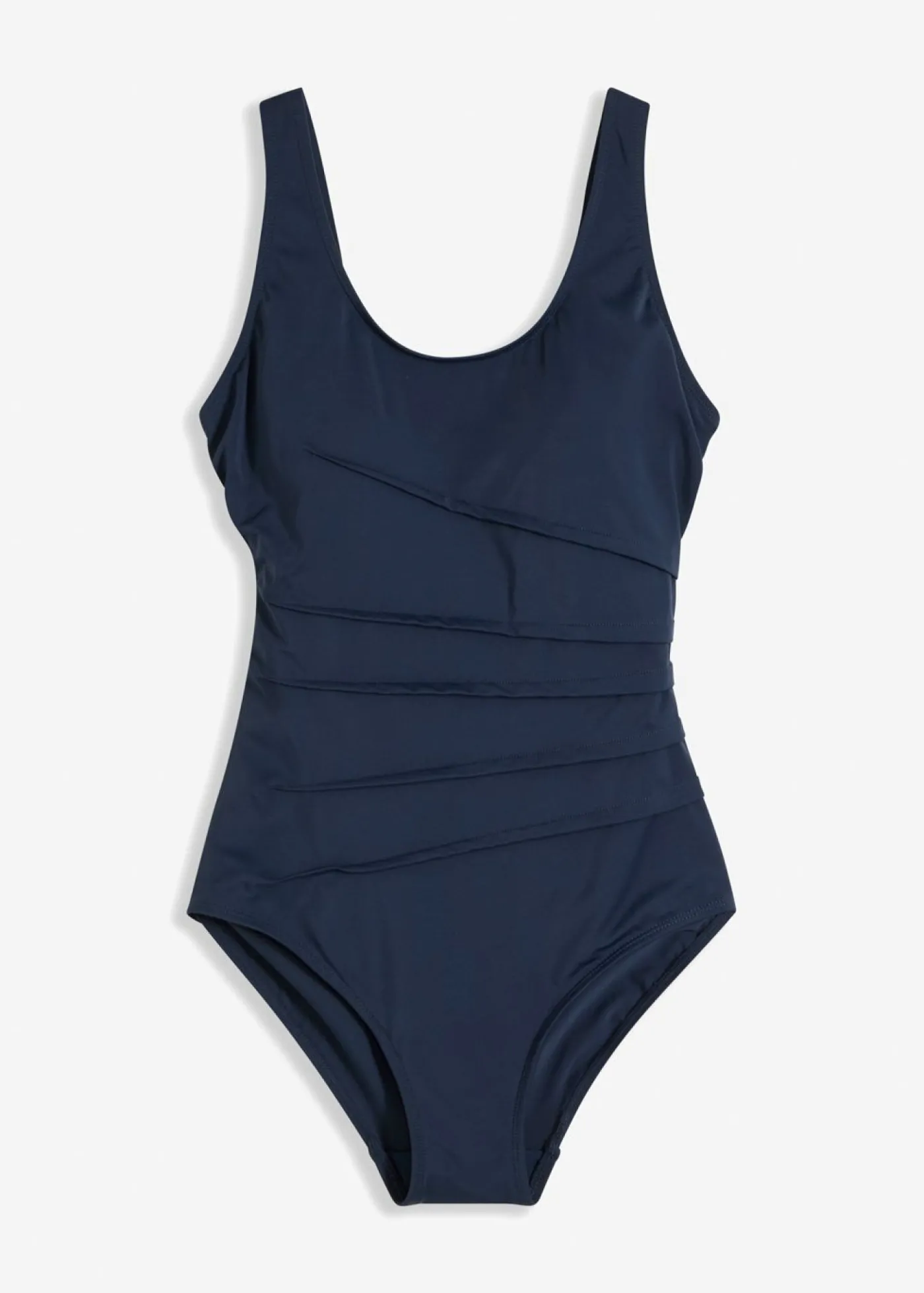 bonprix bonprix Bañador con ligero efecto moldeador y pliegues decorativos Azul marino Sale