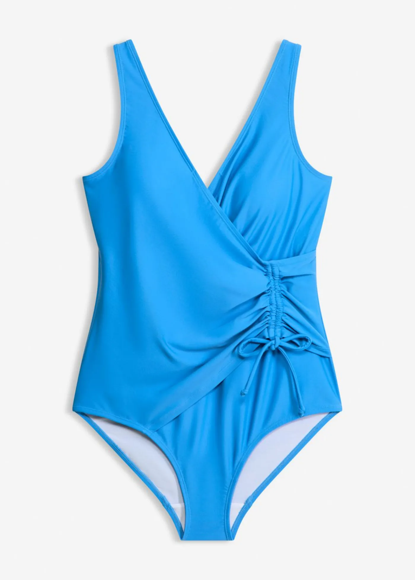 bonprix bonprix Bañador con ligero efecto moldeador y fruncido Azul Hot