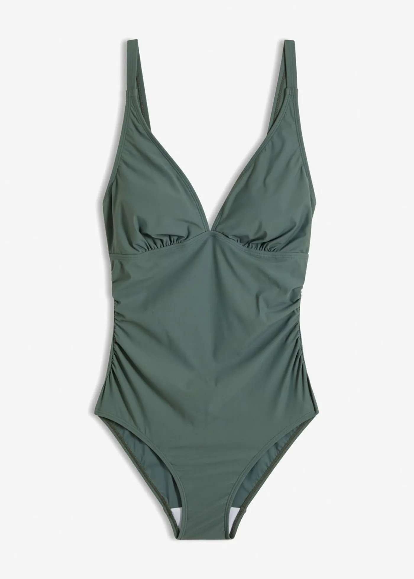 bonprix bonprix Bañador con ligero efecto moldeador y escote en V Verde New