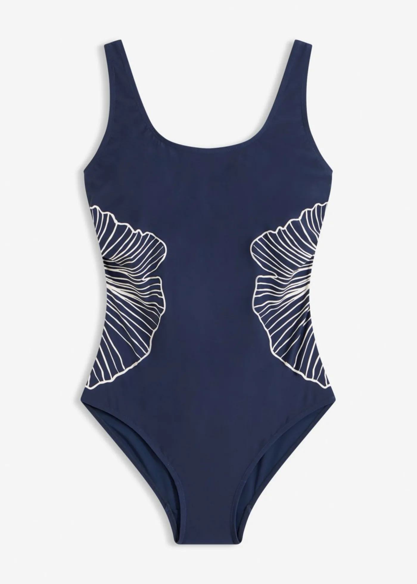 bonprix bonprix Bañador con ligero efecto moldeador y estampado llamativo Azul marino Hot