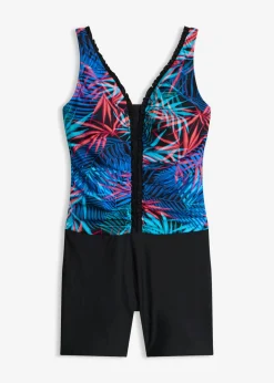 bonprix bonprix Bañador con pernera negro-azul-rosa caliente Outlet