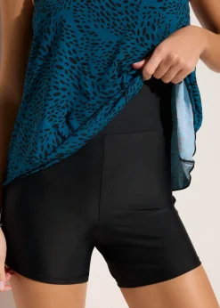 bonprix bonprix Bañador con pernera Petróleo/negro de lunares Clearance