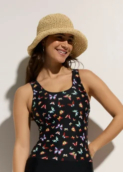 bonprix bonprix Bañador con pernera Negro Hot