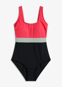 bonprix bonprix Bañador de secado rápido rosa paraíso-verde-negro Outlet