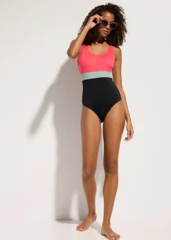 bonprix bonprix Bañador de secado rápido rosa paraíso-verde-negro Outlet