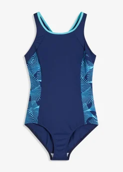 bonprix bonprix Bañador deportivo de material de secado rápido azul marino-turquesa Sale