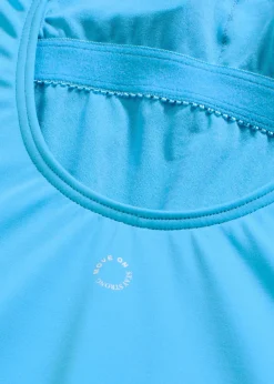 bonprix bonprix Bañador deportivo de material de secado rápido con espalda nadadora azul brillante Discount