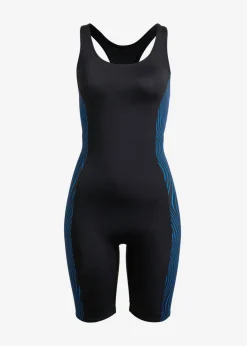 bonprix bonprix Bañador deportivo de material de secado rápido con perneras Negro/Azur Sale