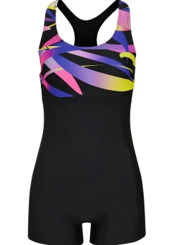 bonprix bonprix Bañador deportivo de material de secado rápido con perneras Negro multicolor Outlet