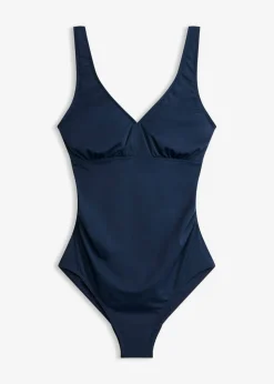 bonprix bonprix Bañador premamá con escote en V Azul marino
