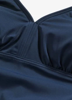 bonprix bonprix Bañador premamá con escote en V Azul marino