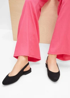 bonprix Jana Bailarina Jana con talón al descubierto y un ancho cómodo Negro Clearance