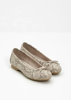 bonprix Jana Bailarinas cómodas de Jana en ancho cómodo piel de serpiente beige Outlet