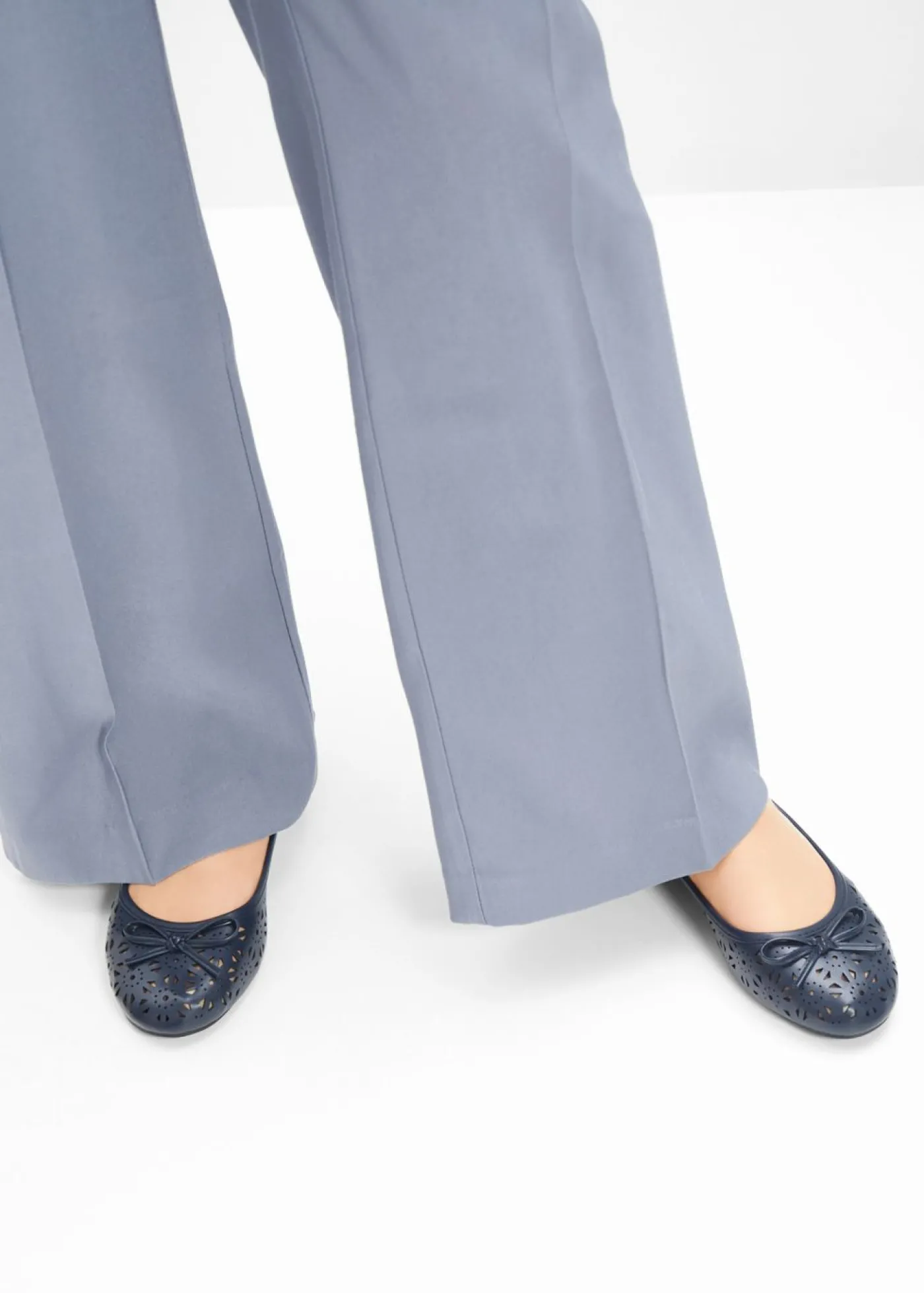 bonprix bonprix Bailarinas con ancho cómodo Azul Clearance
