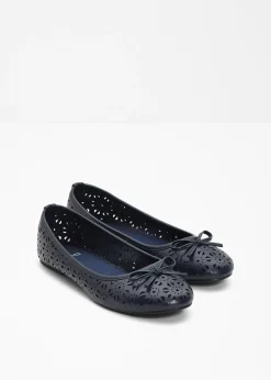 bonprix bonprix Bailarinas con ancho cómodo Azul Clearance