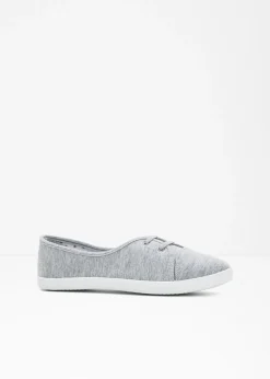 bonprix bonprix Bailarinas con cordones decorativos Gris jaspeado Discount