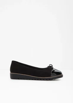 bonprix bonprix Bailarinas con plantilla acolchada Negro Hot