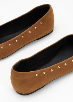 bonprix bonprix Bailarinas con tachuelas bronceado