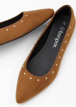 bonprix bonprix Bailarinas con tachuelas bronceado