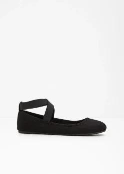 bonprix bonprix Bailarinas con tira elástica Negro Clearance