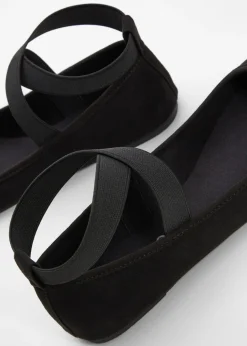 bonprix bonprix Bailarinas con tira elástica Negro Clearance