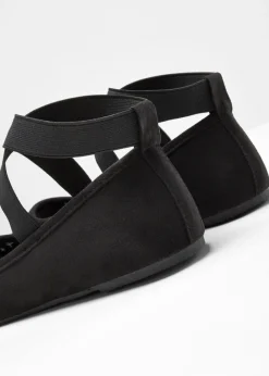 bonprix bonprix Bailarinas con tira elástica Negro Clearance