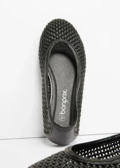 bonprix bonprix Bailarinas de material suave Negro