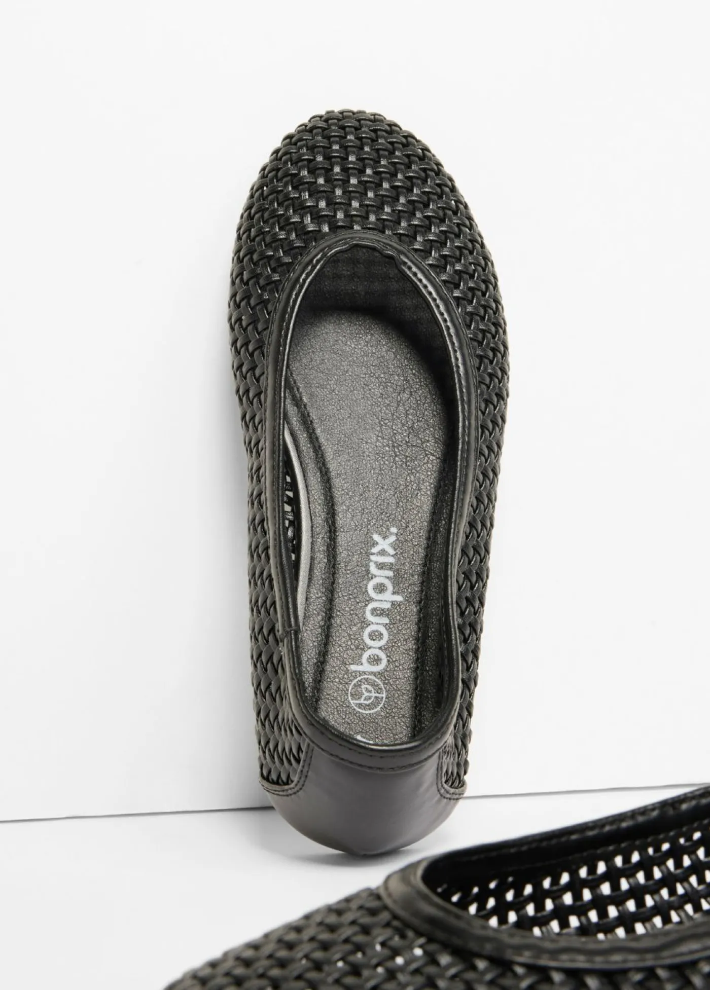 bonprix bonprix Bailarinas de material suave Negro