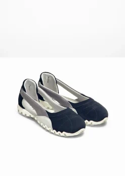 bonprix bonprix Bailarinas de piel Negro/gris piedra