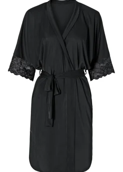 bonprix bonprix Bata de satén Negro New